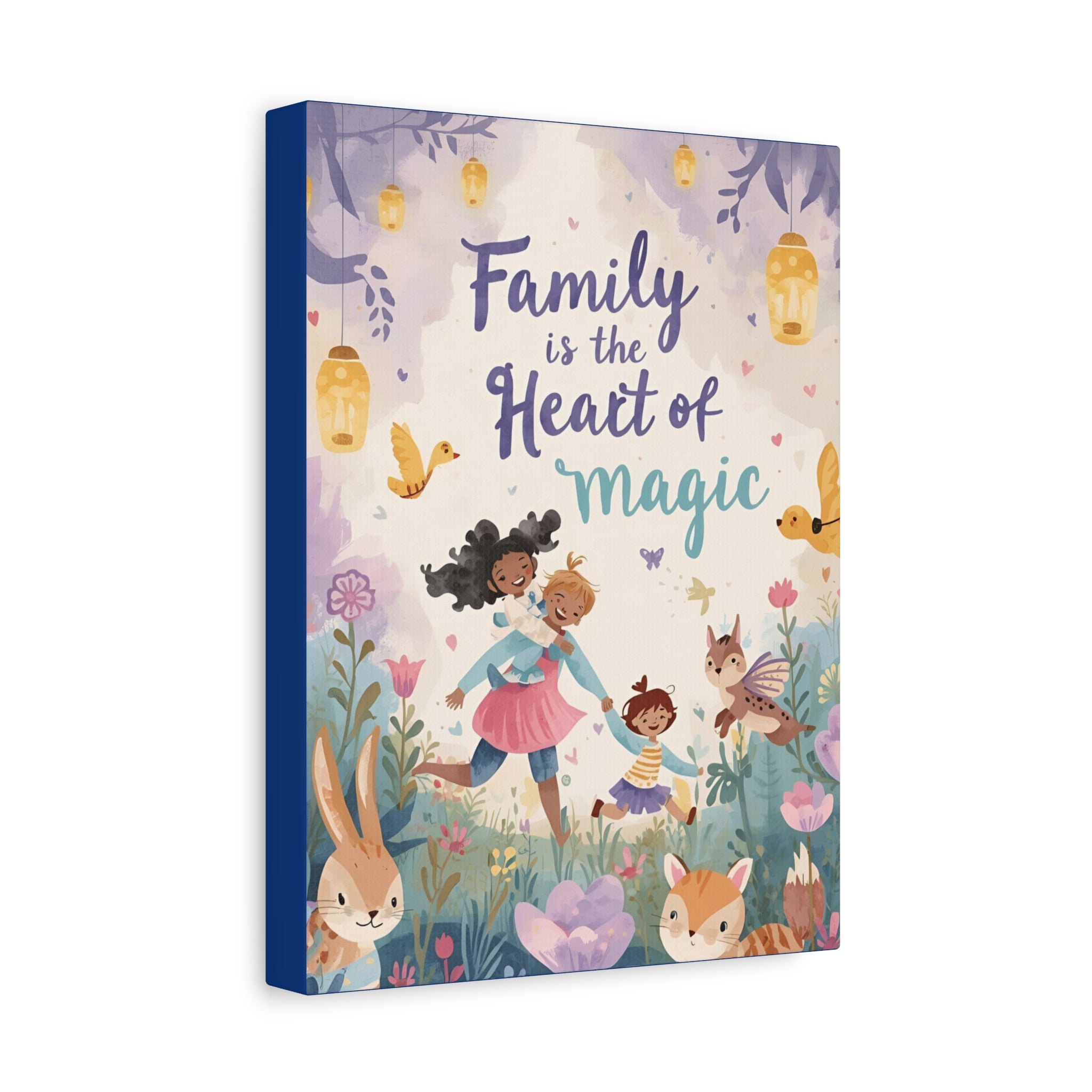 Magical Family Canvas Art, Kids Room Decor, Heart of Magic Wall Hanging, Nursery Wall Art, Gift for Parents - Katoon kid
