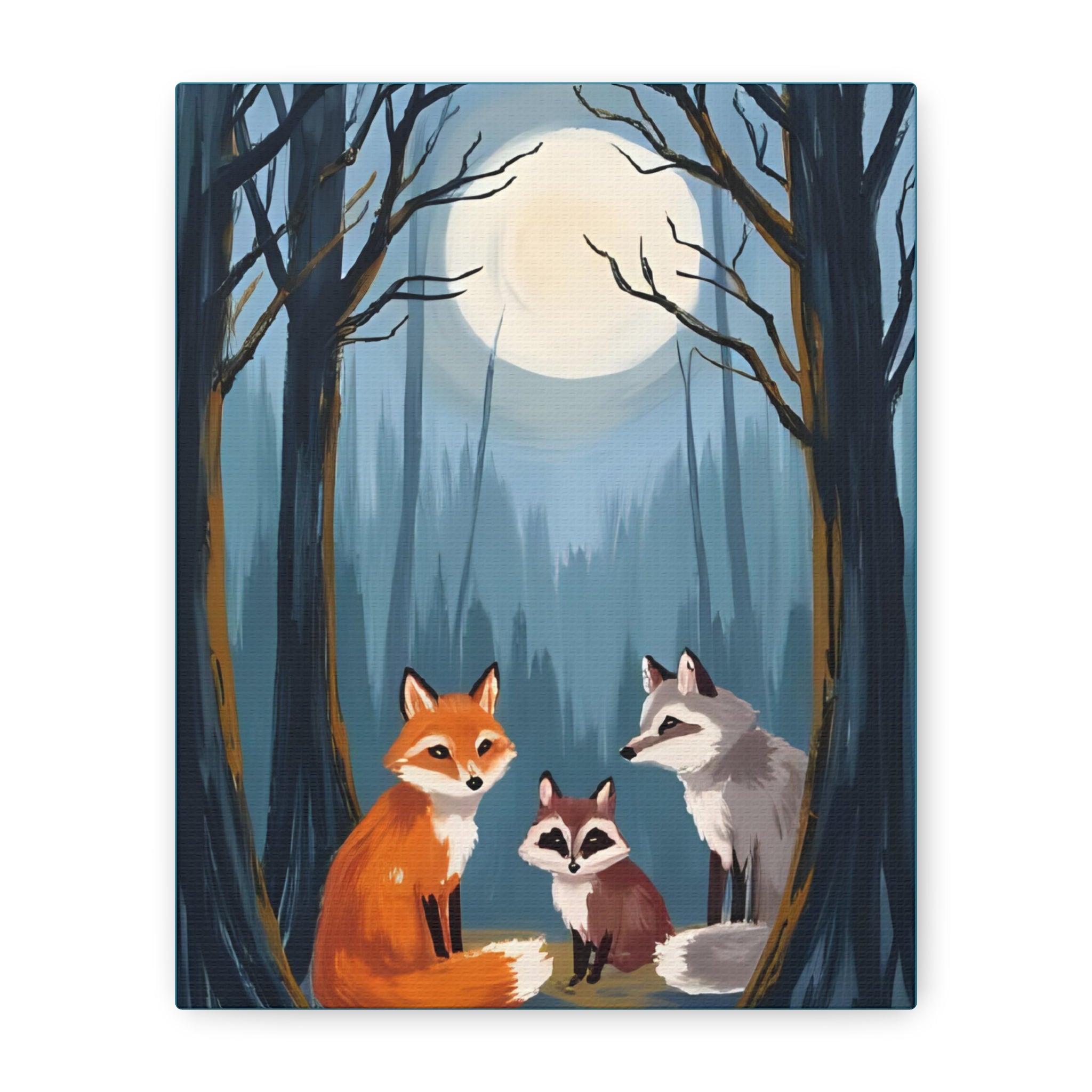 Artistic Canvas Art painting- Fox Woods Children Room Decor - Katoon kid