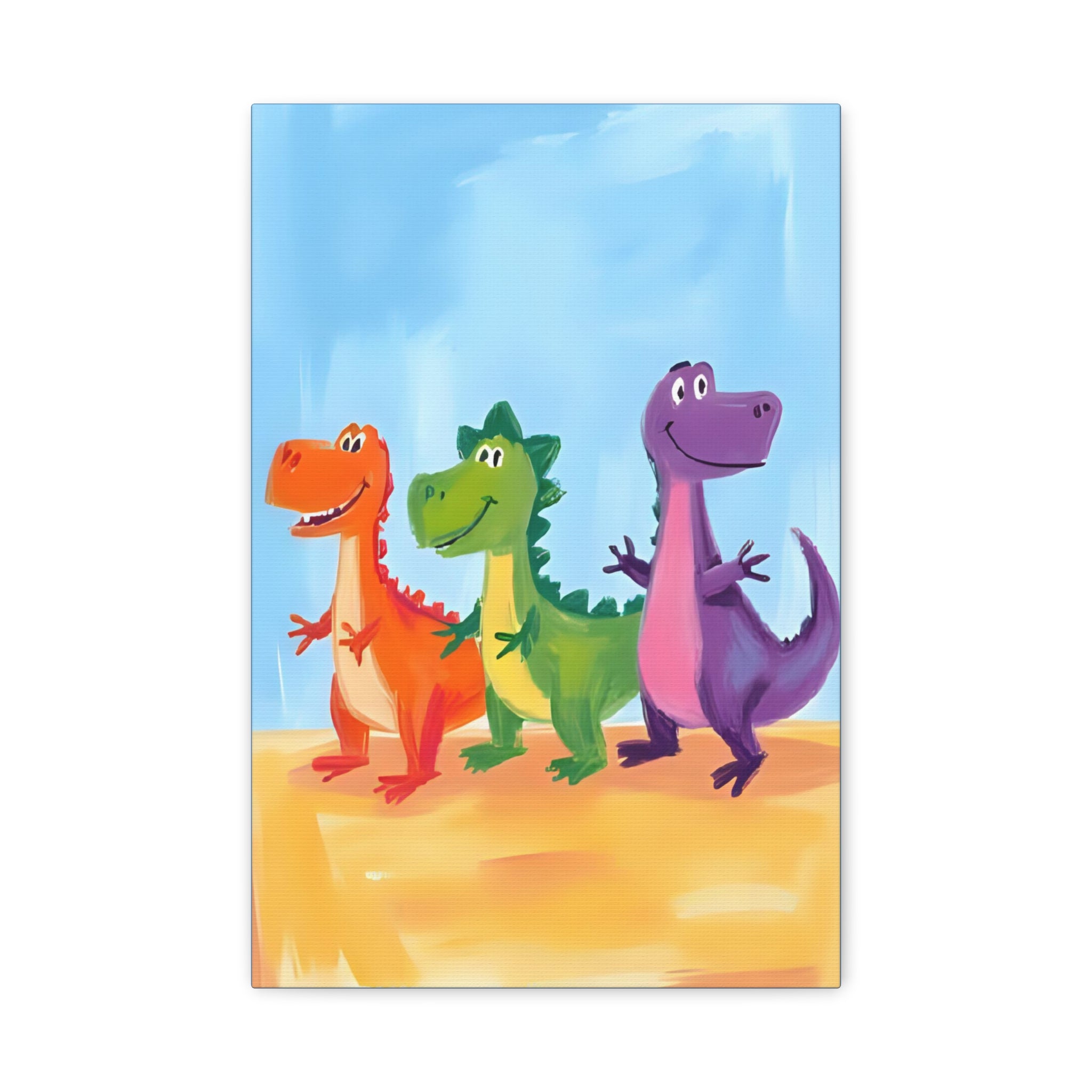 Kids Canvas Painting - Dinosaur Jurassic Park Kids Room Decor - Katoon kid