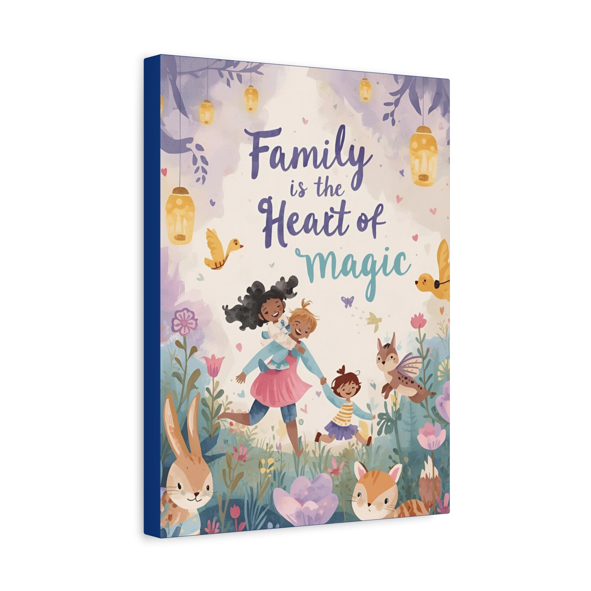 Magical Family Canvas Art, Kids Room Decor, Heart of Magic Wall Hanging, Nursery Wall Art, Gift for Parents - Katoon kid