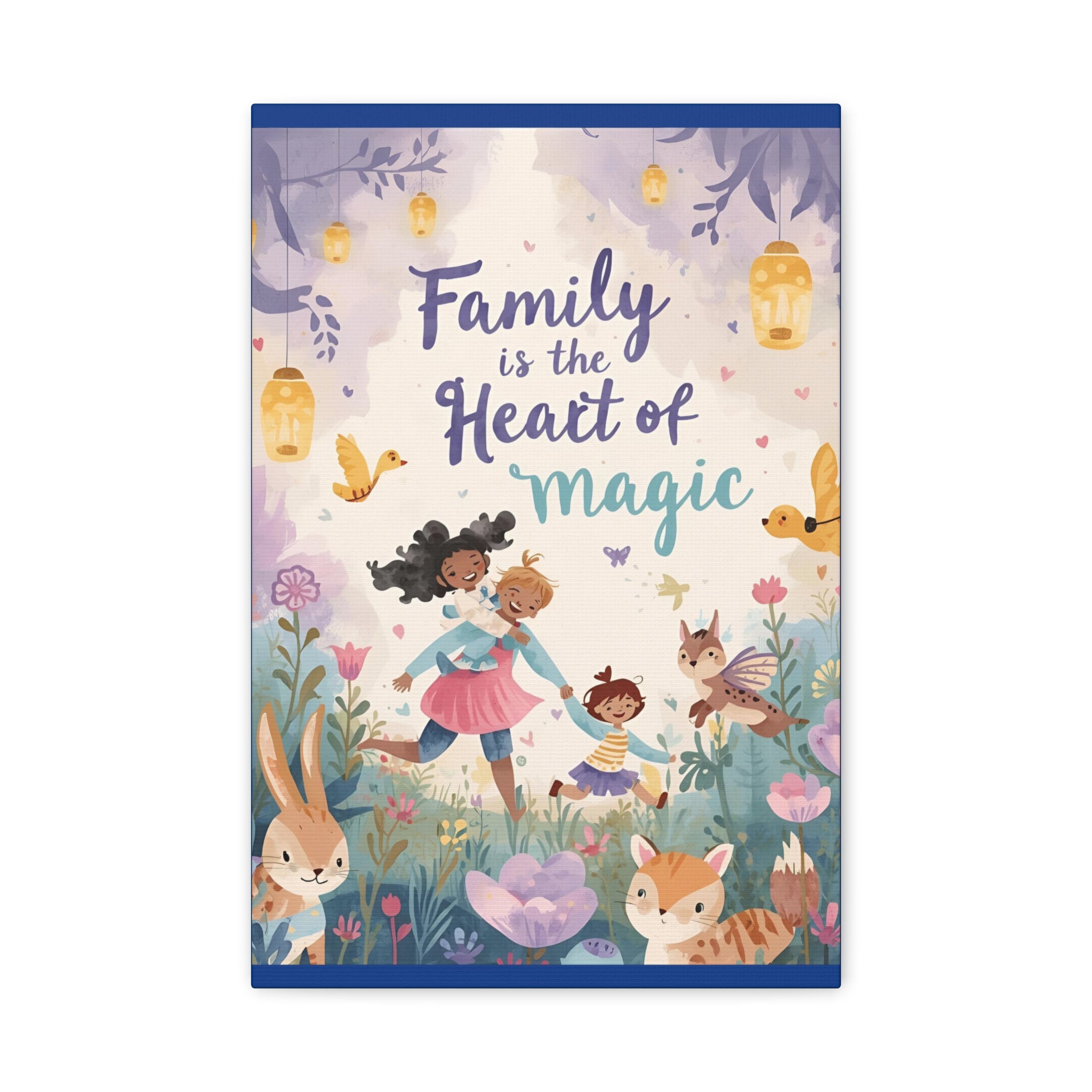 Magical Family Canvas Art, Kids Room Decor, Heart of Magic Wall Hanging, Nursery Wall Art, Gift for Parents - Katoon kid