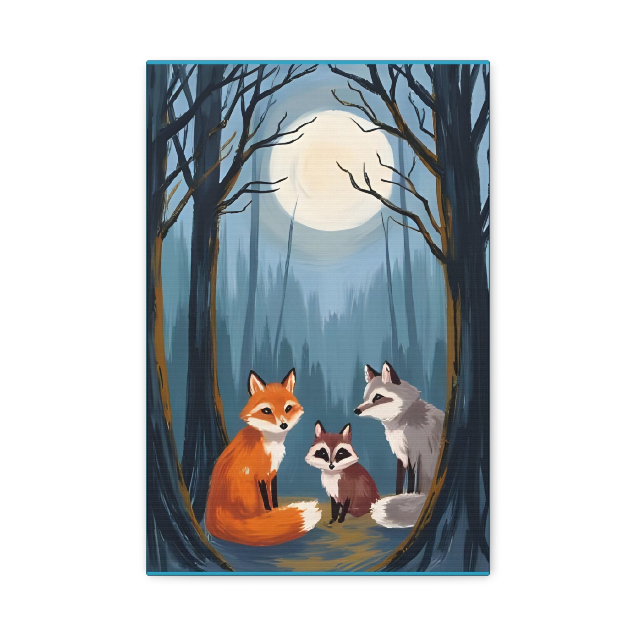Artistic Canvas Art painting- Fox Woods Children Room Decor - Katoon kid