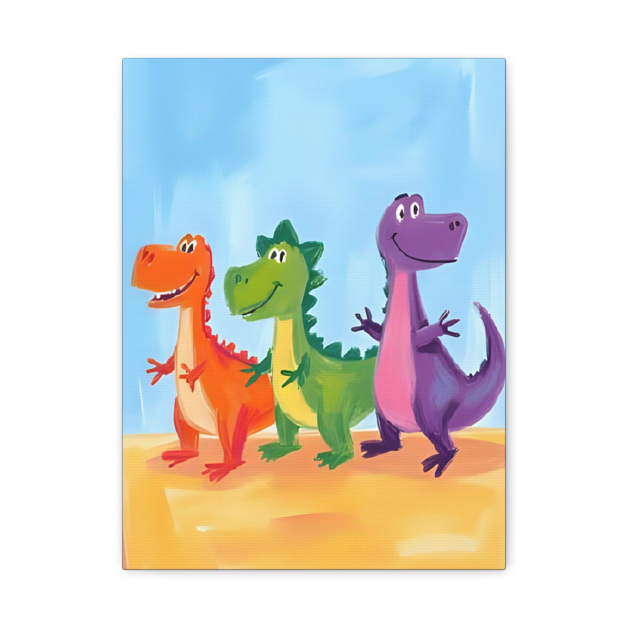 Kids Canvas Painting - Dinosaur Jurassic Park Kids Room Decor - Katoon kid