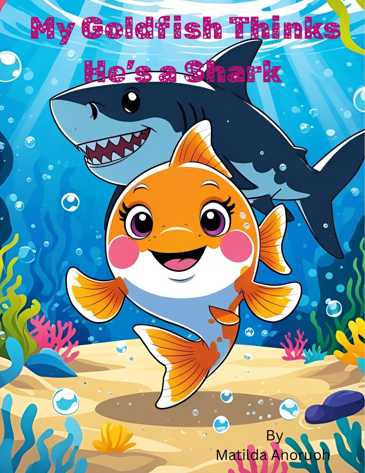 My Goldfish Thinks He’s a Shark – Funny & Educational Children’s Storybook with Coloring book combo - Katoon kid