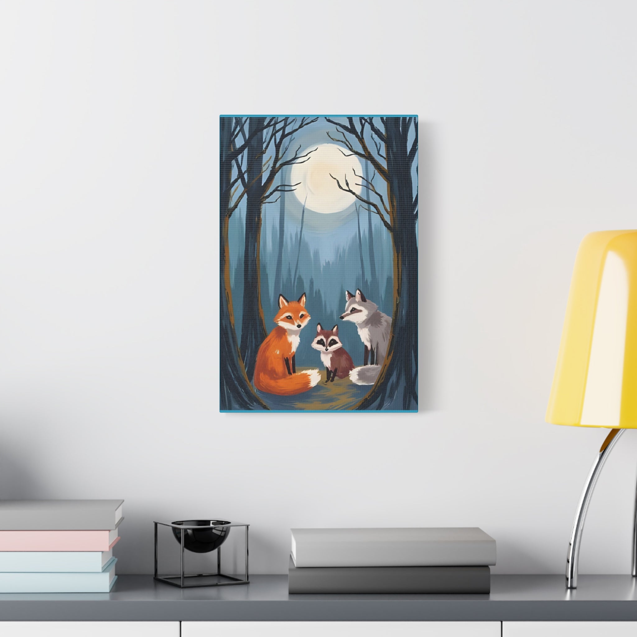 Artistic Canvas Art painting- Fox Woods Children Room Decor - Katoon kid 
