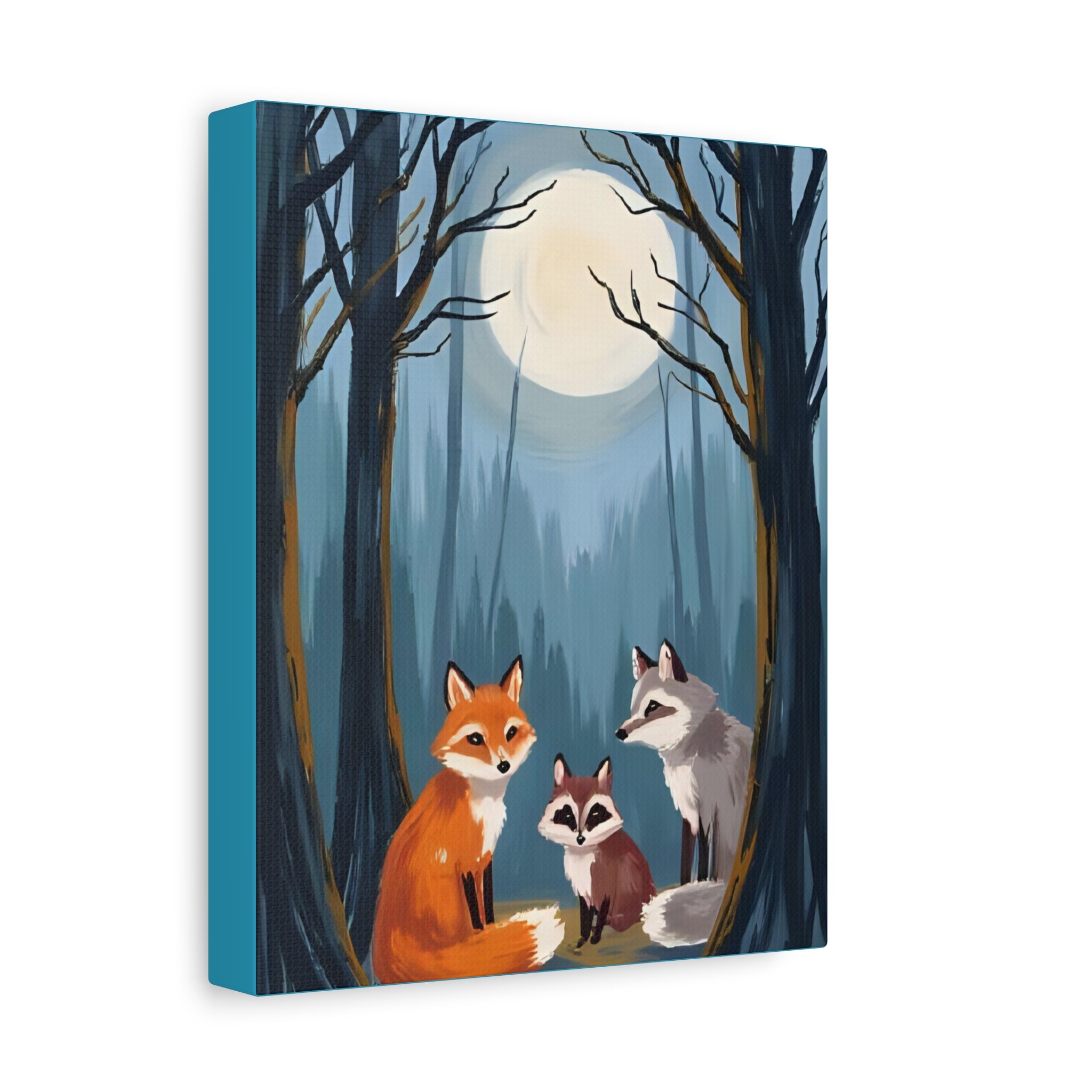 Artistic Canvas Art painting- Fox Woods Children Room Decor - Katoon kid 