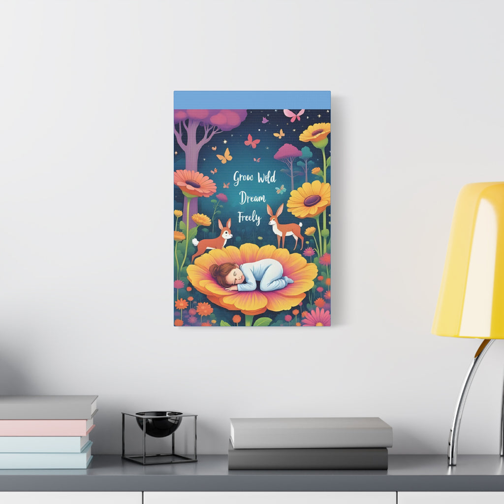 Whimsical Canvas Art Print, Nature Decor, Dreamy Nursery Wall Art, Motivational Quote, Animal Lovers Gift, Home Decor - Katoon kid 