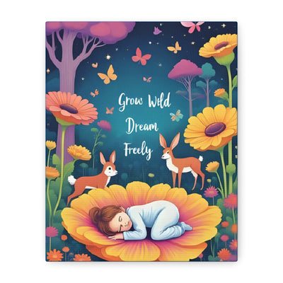 Whimsical Canvas Art Print, Nature Decor, Dreamy Nursery Wall Art, Motivational Quote, Animal Lovers Gift, Home Decor - Katoon kid 