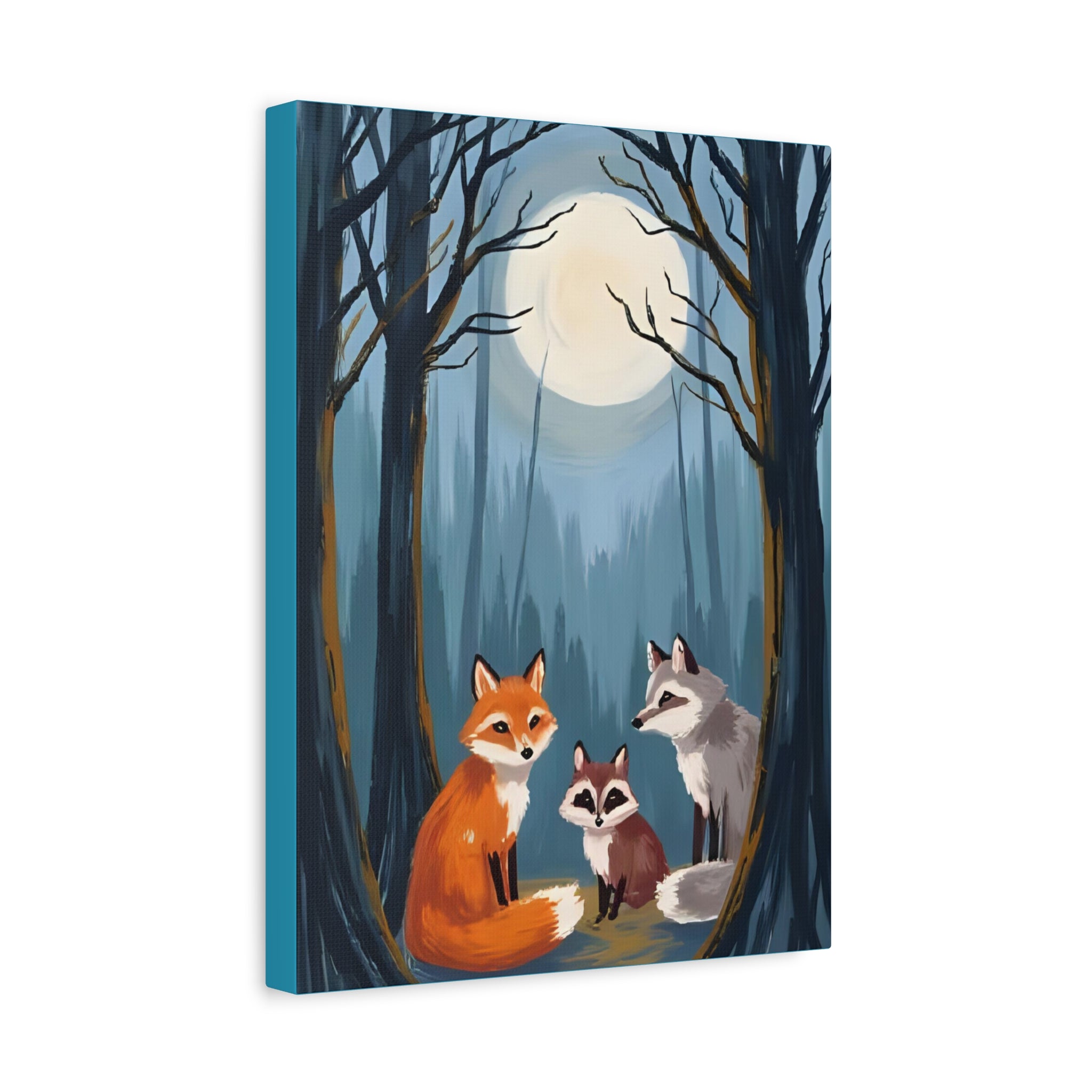 Artistic Canvas Art painting- Fox Woods Children Room Decor - Katoon kid 