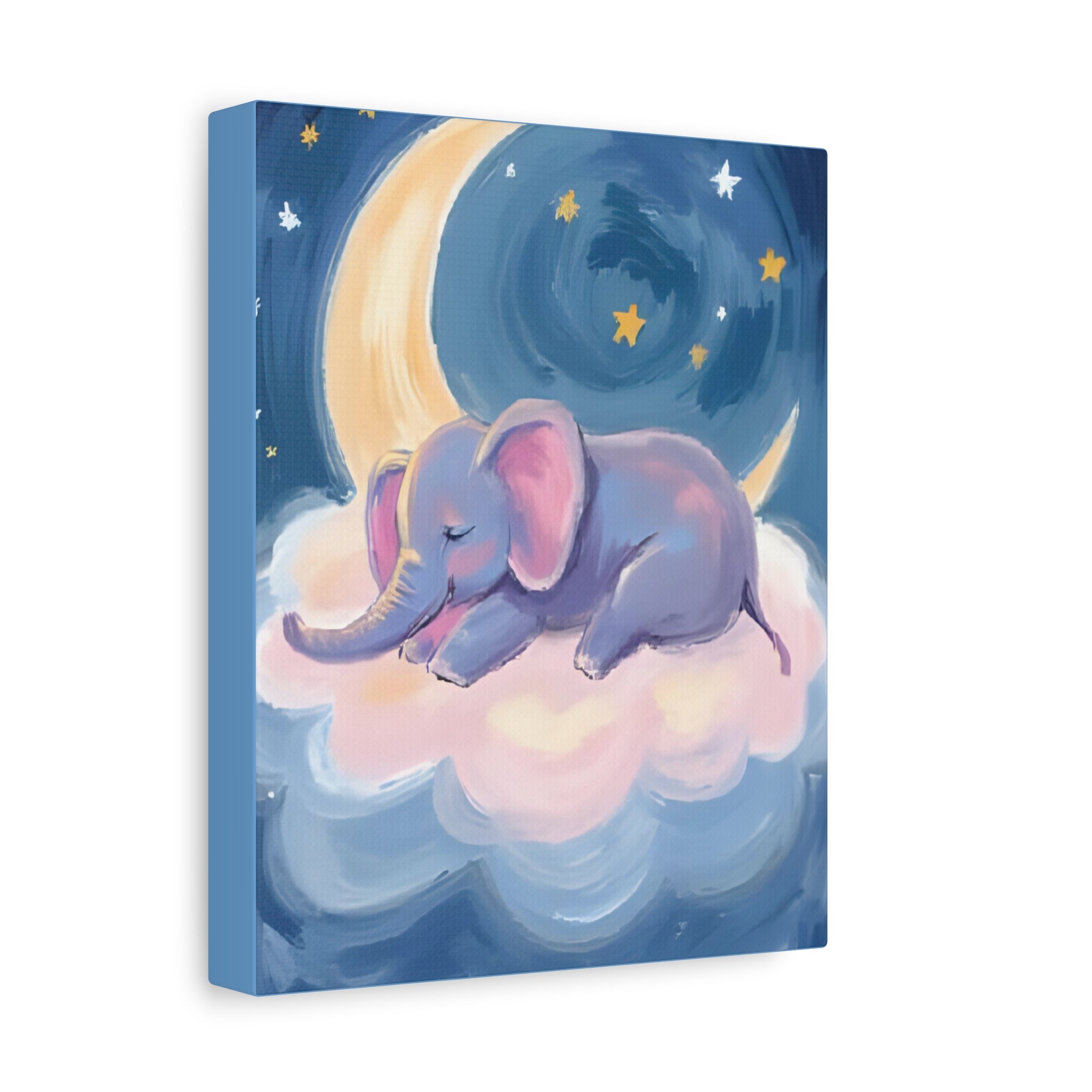 Whimsical Elephant Canvas Wall Art - Dreamy Nursery Decor, Baby Shower Gift, Child's Room - Katoon kid 
