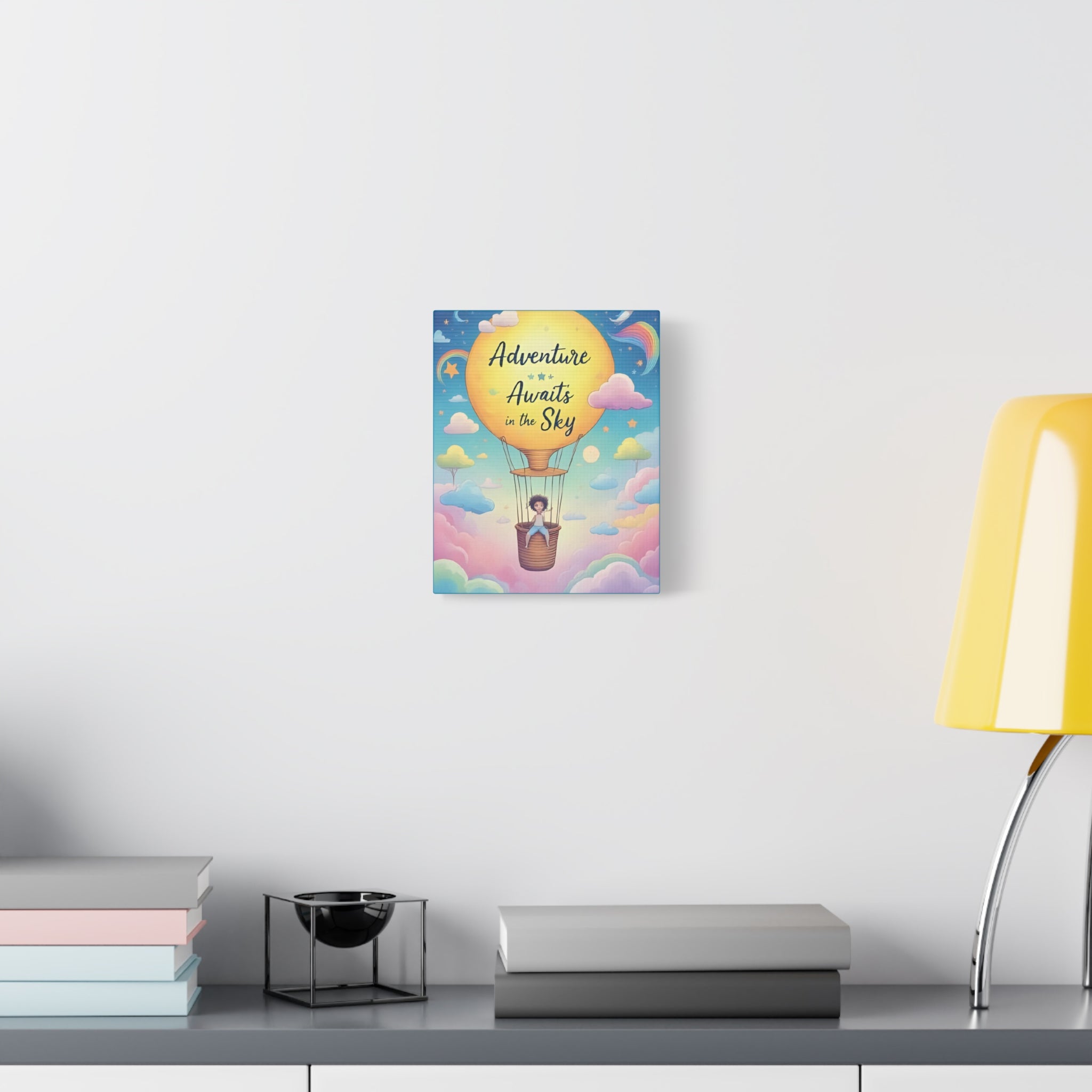 Adventure Awaits Canvas Print, Child's Room Decor, Inspirational Art, Hot Air Balloon Artwork, Playroom Wall Art - Katoon kid 