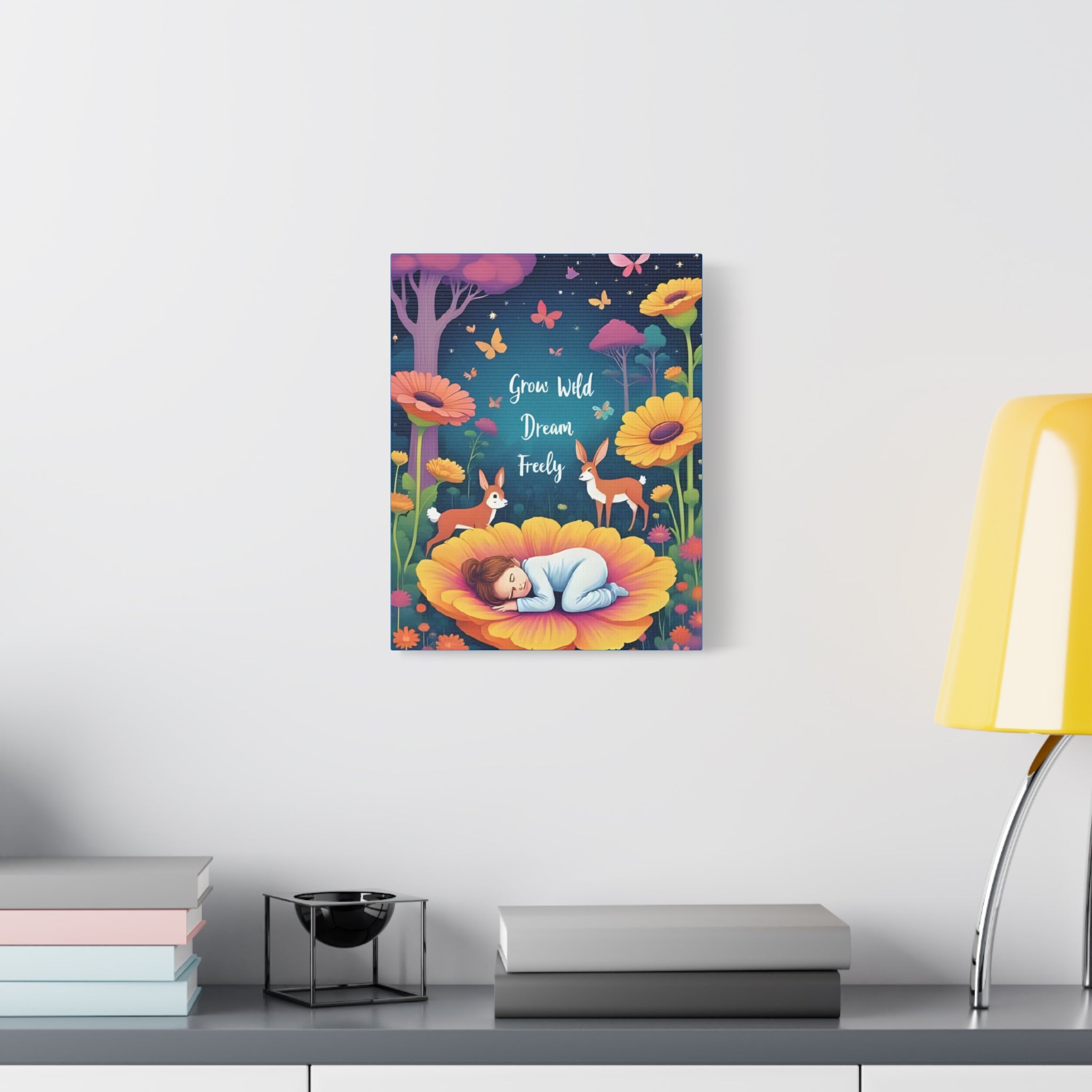 Whimsical Canvas Art Print, Nature Decor, Dreamy Nursery Wall Art, Motivational Quote, Animal Lovers Gift, Home Decor - Katoon kid 