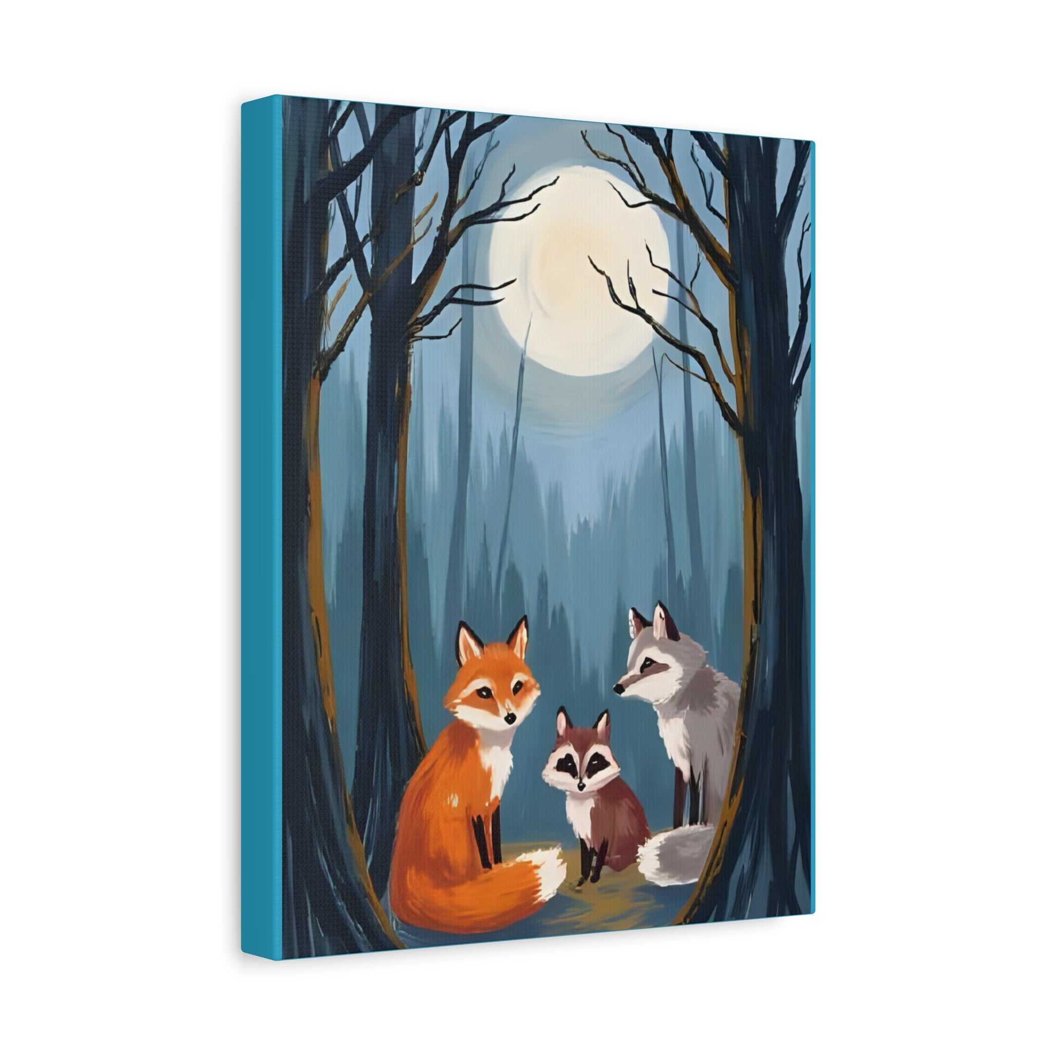 Artistic Canvas Art painting- Fox Woods Children Room Decor - Katoon kid 
