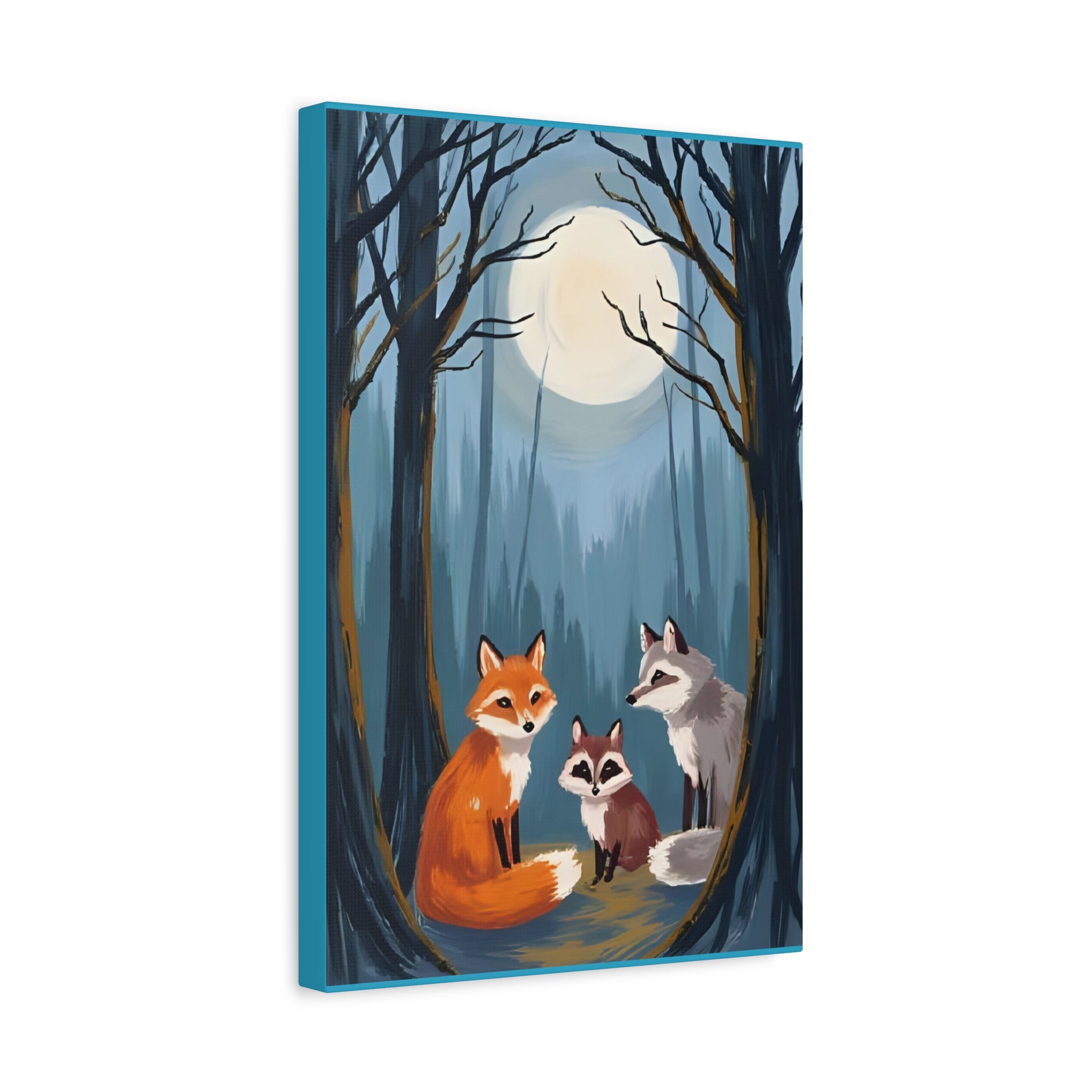 Artistic Canvas Art painting- Fox Woods Children Room Decor - Katoon kid 