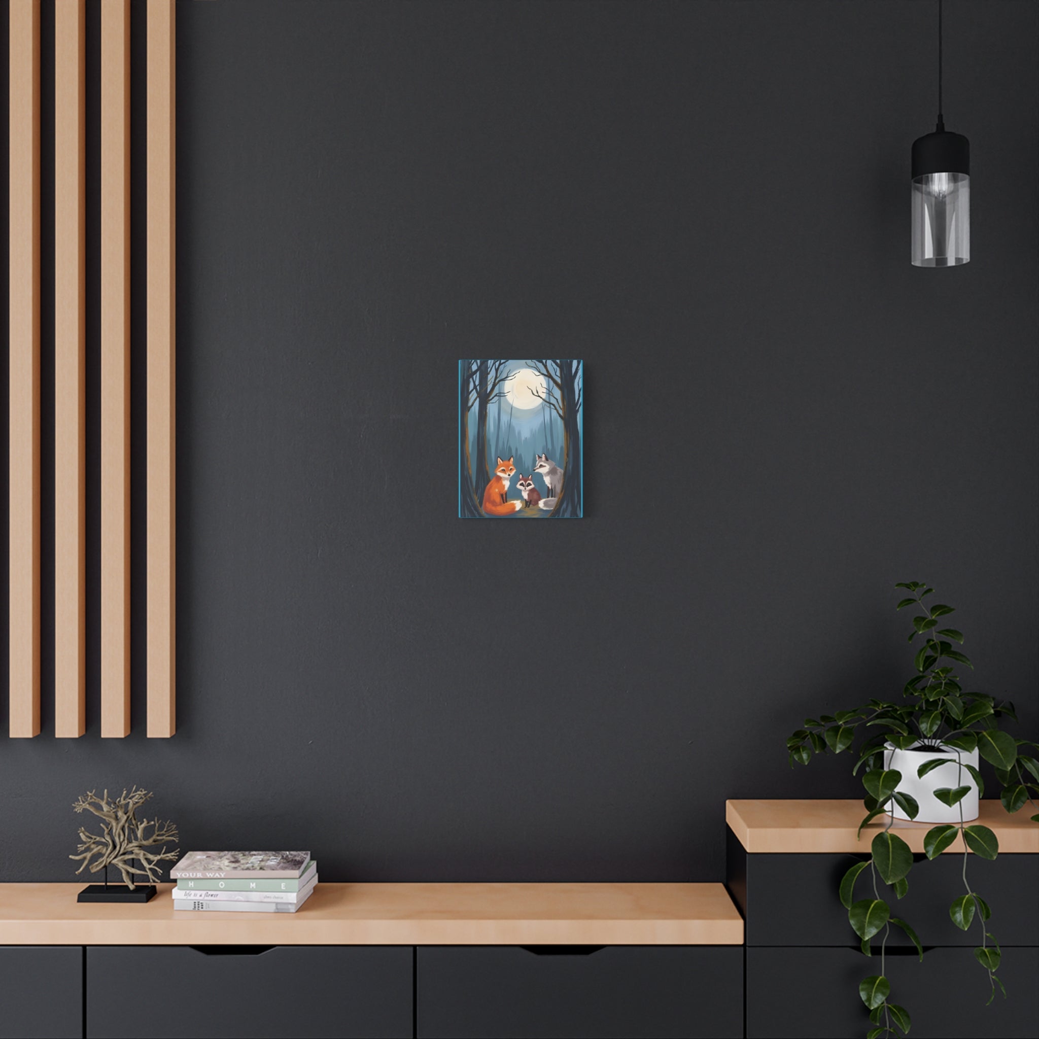 Artistic Canvas Art painting- Fox Woods Children Room Decor - Katoon kid 