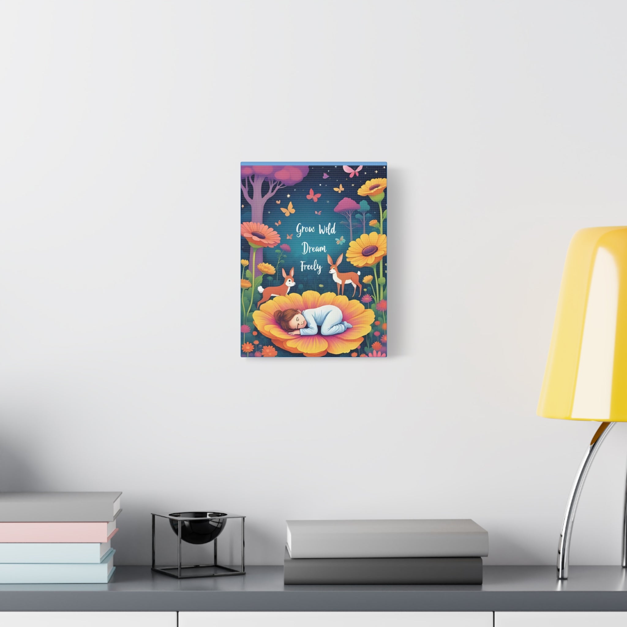Whimsical Canvas Art Print, Nature Decor, Dreamy Nursery Wall Art, Motivational Quote, Animal Lovers Gift, Home Decor - Katoon kid 