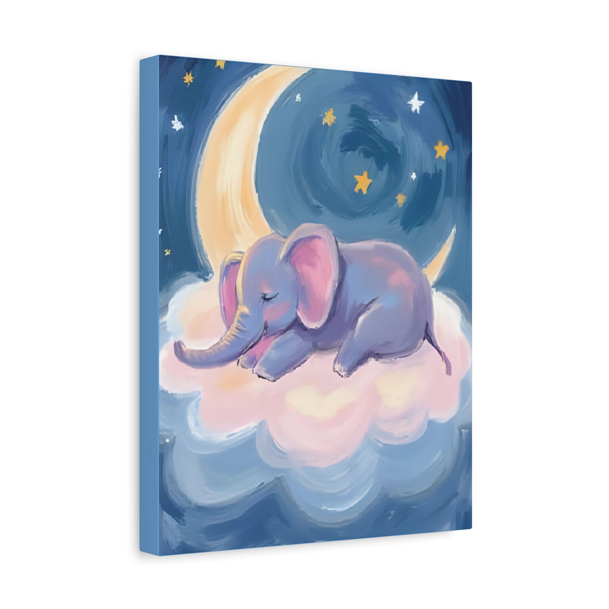 Whimsical Elephant Canvas Wall Art - Dreamy Nursery Decor, Baby Shower Gift, Child's Room - Katoon kid 