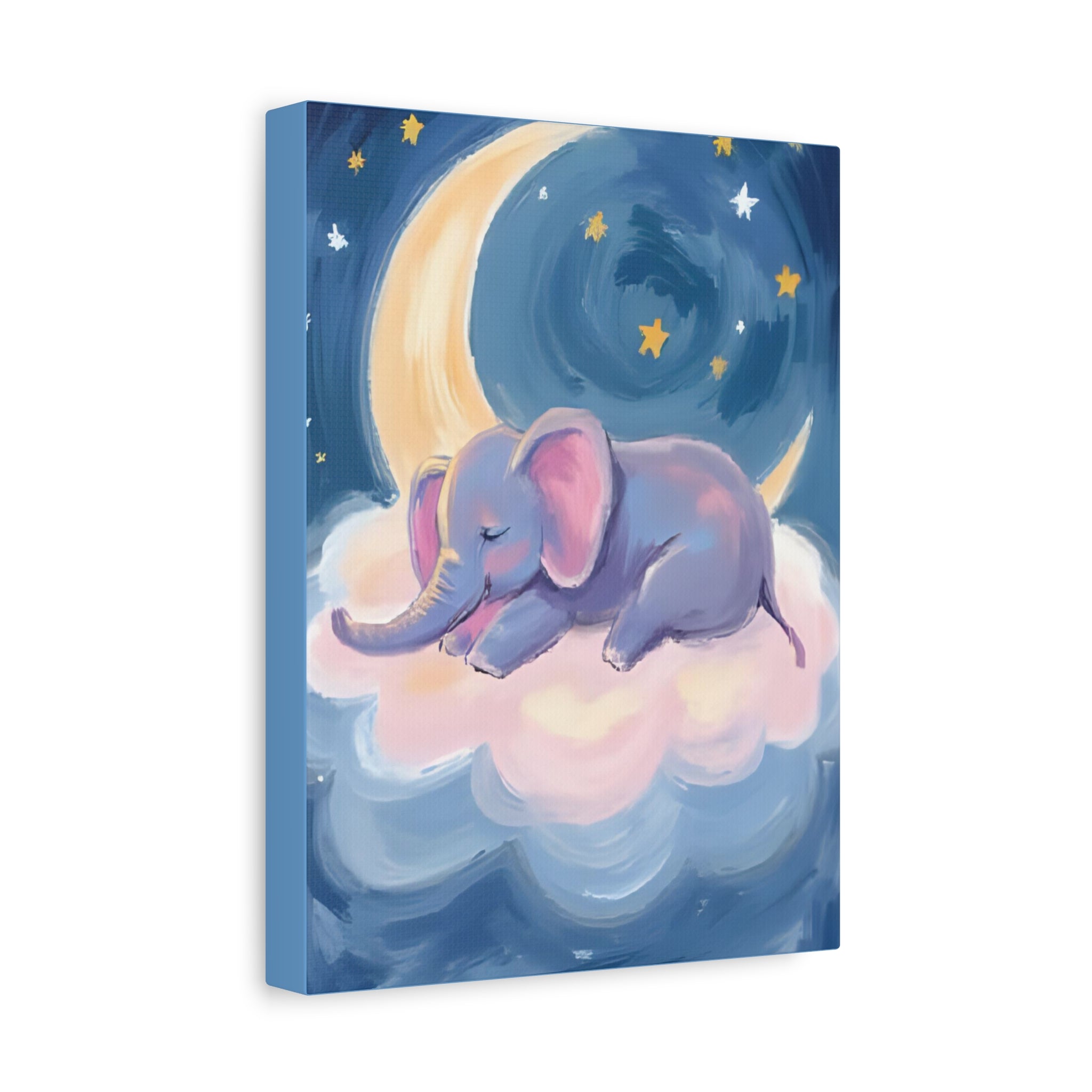 Whimsical Elephant Canvas Wall Art - Dreamy Nursery Decor, Baby Shower Gift, Child's Room - Katoon kid 