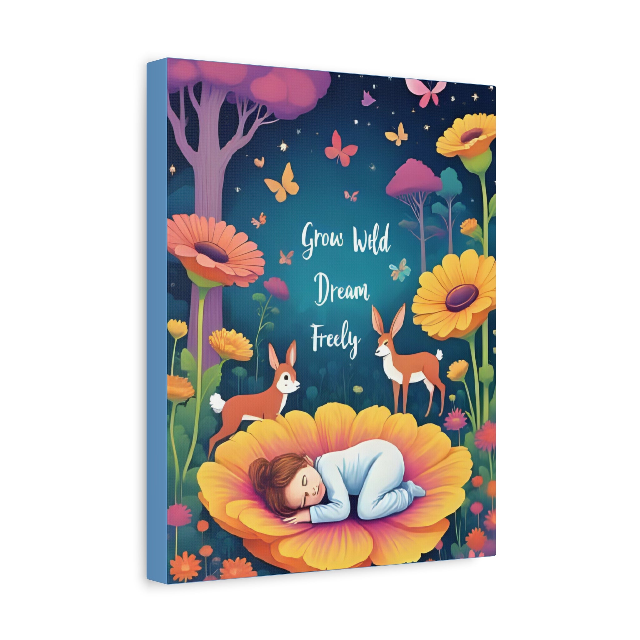 Whimsical Canvas Art Print, Nature Decor, Dreamy Nursery Wall Art, Motivational Quote, Animal Lovers Gift, Home Decor - Katoon kid 