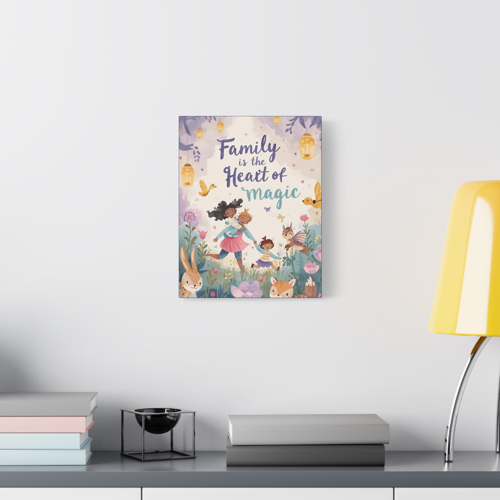 Magical Family Canvas Art, Kids Room Decor, Heart of Magic Wall Hanging, Nursery Wall Art, Gift for Parents - Katoon kid 