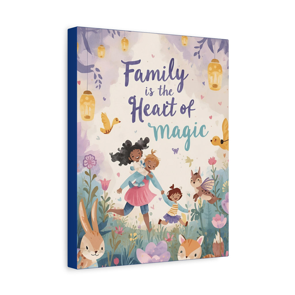 Magical Family Canvas Art, Kids Room Decor, Heart of Magic Wall Hanging, Nursery Wall Art, Gift for Parents - Katoon kid 