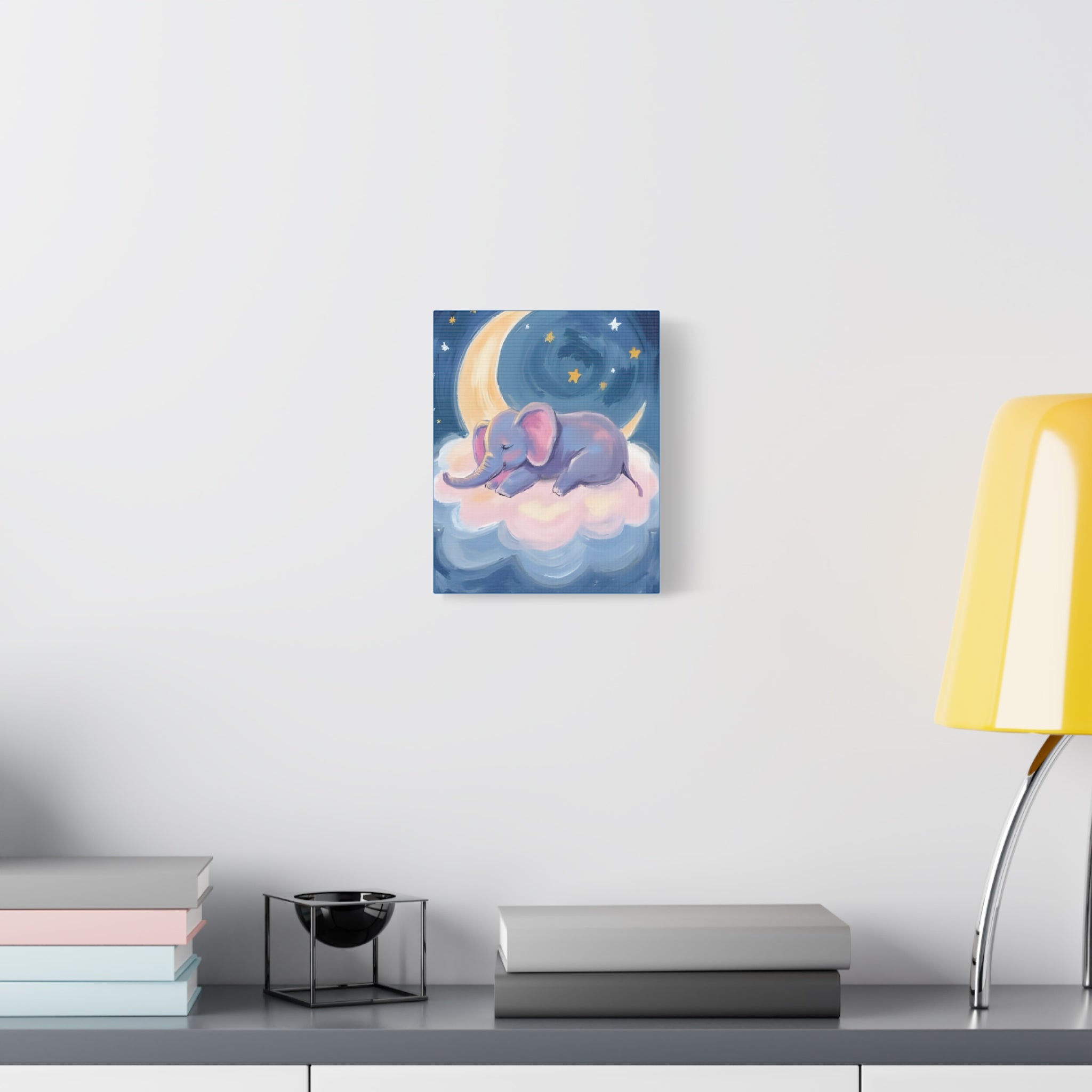 Whimsical Elephant Canvas Wall Art - Dreamy Nursery Decor, Baby Shower Gift, Child's Room - Katoon kid 