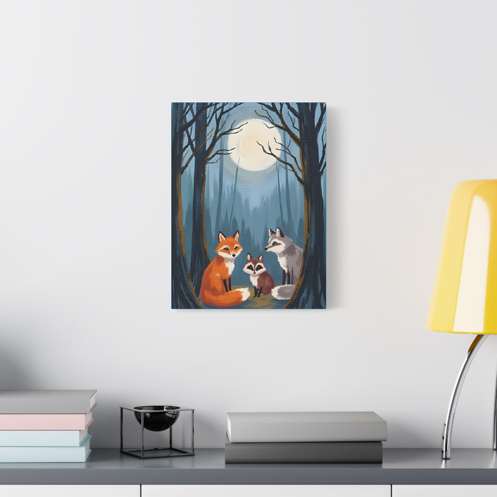 Artistic Canvas Art painting- Fox Woods Children Room Decor - Katoon kid 