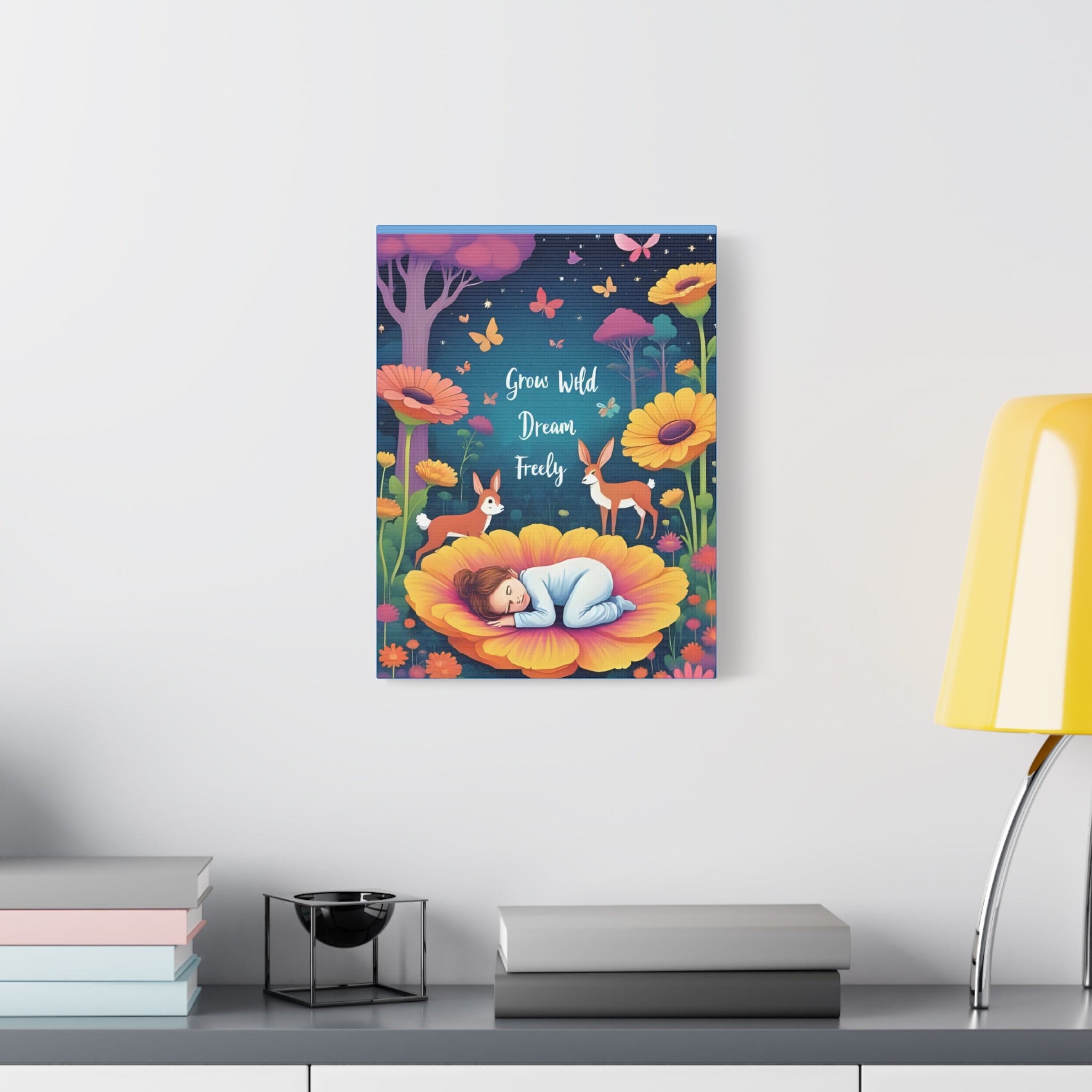 Whimsical Canvas Art Print, Nature Decor, Dreamy Nursery Wall Art, Motivational Quote, Animal Lovers Gift, Home Decor - Katoon kid 