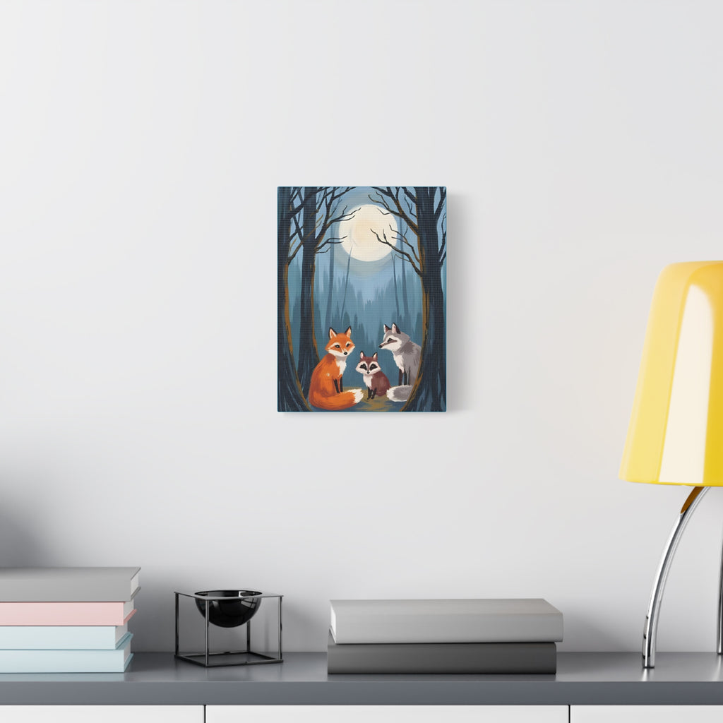 Artistic Canvas Art painting- Fox Woods Children Room Decor - Katoon kid 