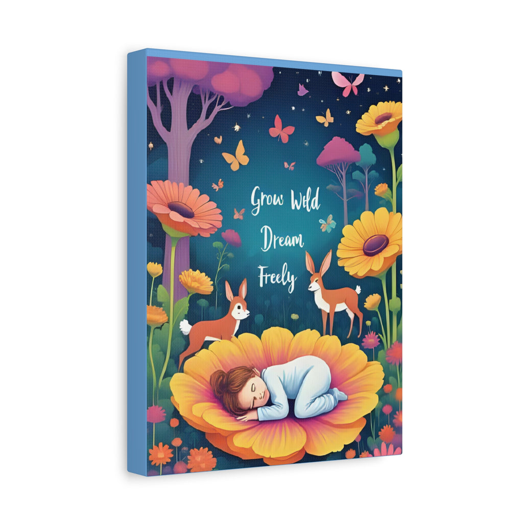 Whimsical Canvas Art Print, Nature Decor, Dreamy Nursery Wall Art, Motivational Quote, Animal Lovers Gift, Home Decor - Katoon kid 