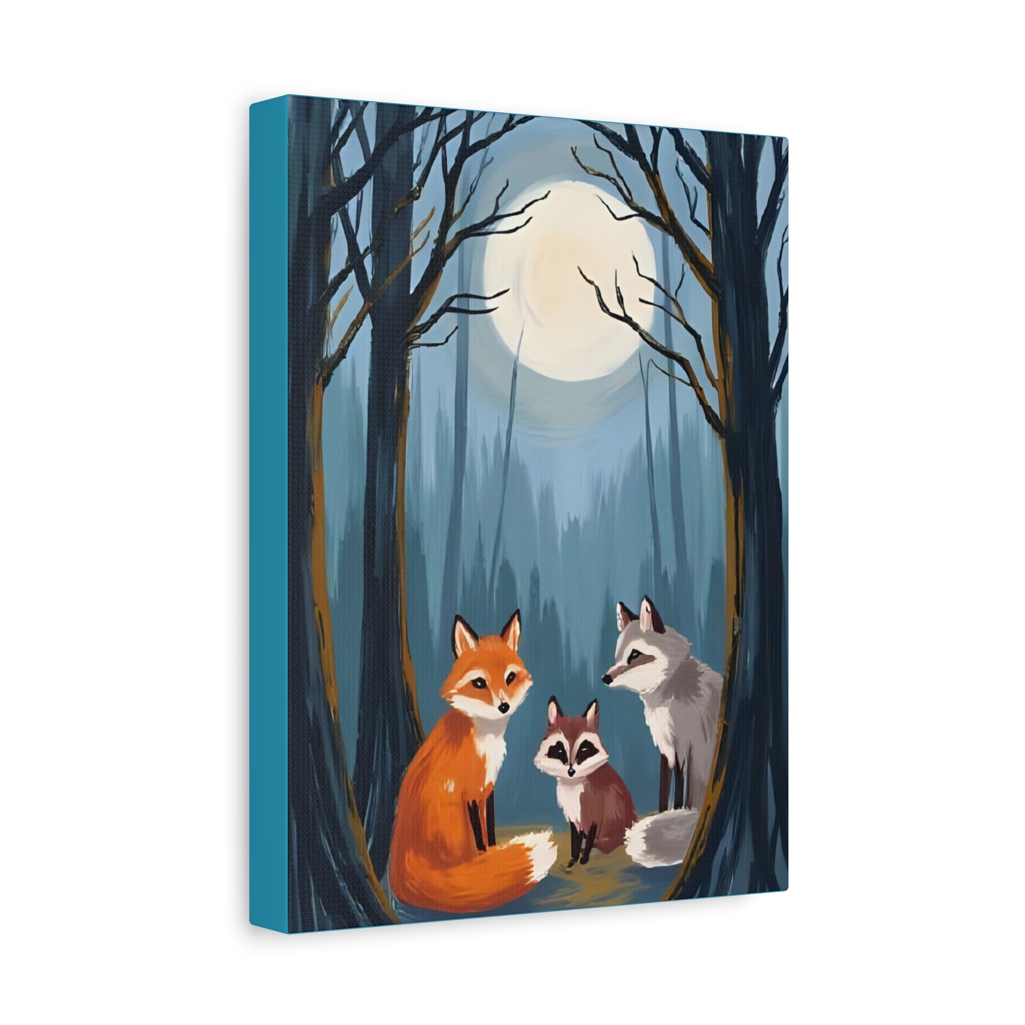 Artistic Canvas Art painting- Fox Woods Children Room Decor - Katoon kid 