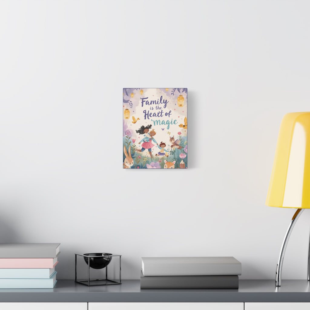 Magical Family Canvas Art, Kids Room Decor, Heart of Magic Wall Hanging, Nursery Wall Art, Gift for Parents - Katoon kid 