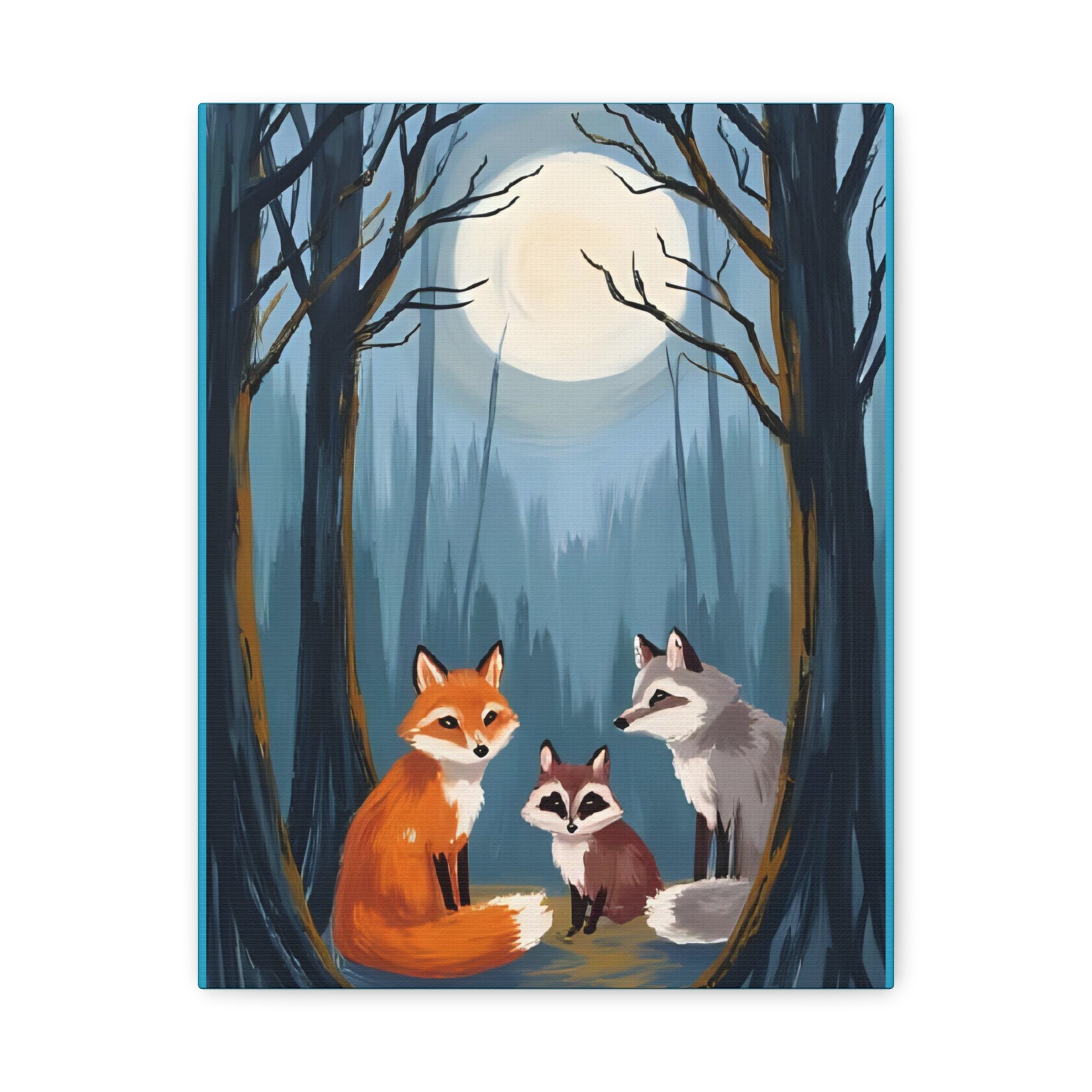 Artistic Canvas Art painting- Fox Woods Children Room Decor - Katoon kid 