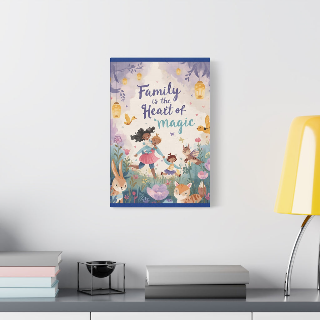 Magical Family Canvas Art, Kids Room Decor, Heart of Magic Wall Hanging, Nursery Wall Art, Gift for Parents - Katoon kid 